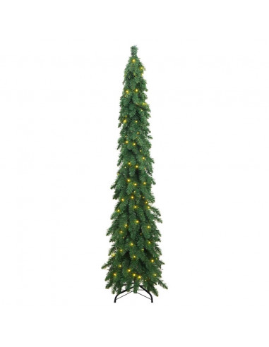 Albero di Natale Artificiale Preilluminato con 130 LED 210 cm