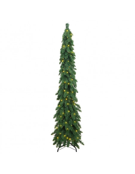 Albero di Natale Artificiale Preilluminato con 130 LED 210 cm