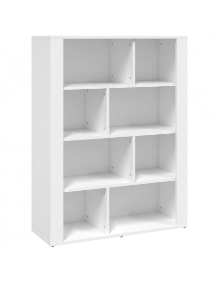 Credenza Bianca 80x30x106 cm in Legno Multistrato