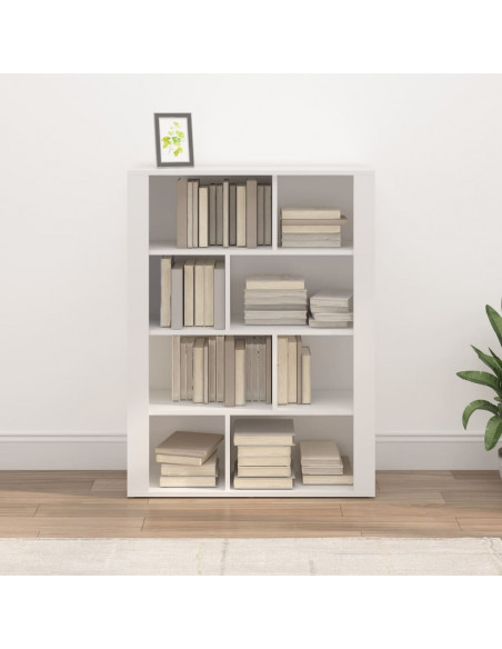 Credenza Bianca 80x30x106 cm in Legno Multistrato