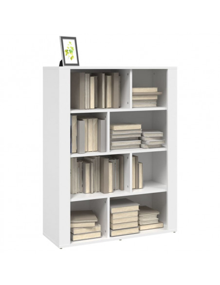 Credenza Bianca 80x30x106 cm in Legno Multistrato