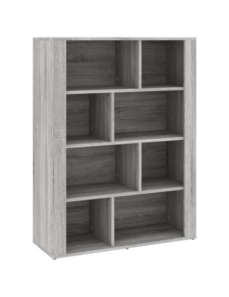 Credenza Grigio Sonoma 80x30x106 cm in Legno Multistrato