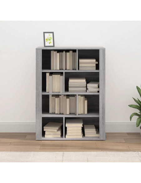 Credenza Grigio Sonoma 80x30x106 cm in Legno Multistrato