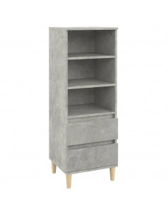 Credenza Grigio Cemento 40x36x110 cm in Legno Multistrato 2
