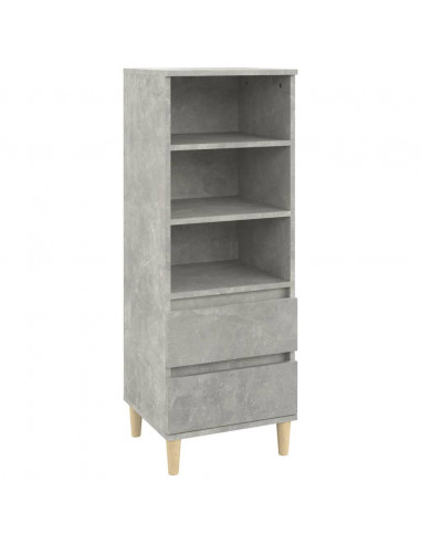 Credenza Grigio Cemento 40x36x110 cm in Legno Multistrato