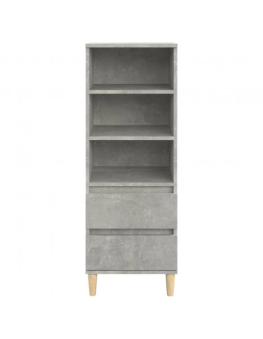 Credenza Grigio Cemento 40x36x110 cm in Legno Multistrato