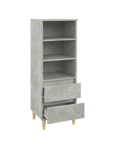 Credenza Grigio Cemento 40x36x110 cm in Legno Multistrato