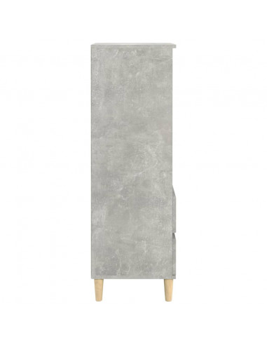 Credenza Grigio Cemento 40x36x110 cm in Legno Multistrato