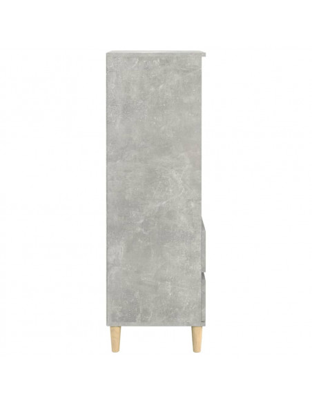 Credenza Grigio Cemento 40x36x110 cm in Legno Multistrato