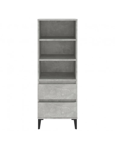 Credenza Grigio Cemento 40x36x110 cm in Legno Multistrato