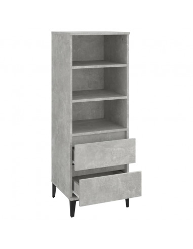 Credenza Grigio Cemento 40x36x110 cm in Legno Multistrato