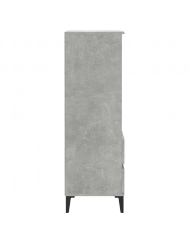 Credenza Grigio Cemento 40x36x110 cm in Legno Multistrato