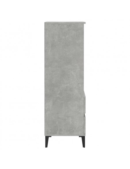 Credenza Grigio Cemento 40x36x110 cm in Legno Multistrato