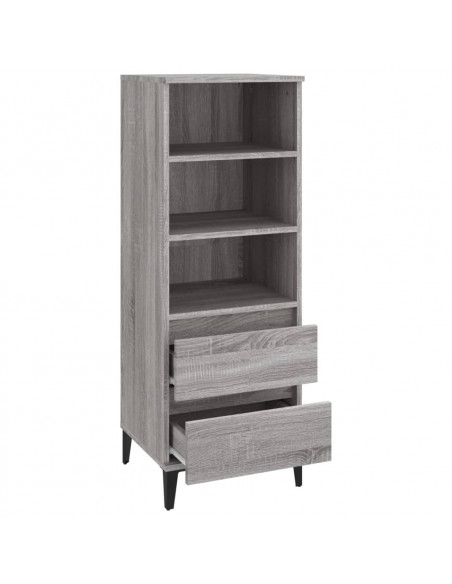 Credenza Grigio Sonoma 40x36x110 cm in Legno Multistrato