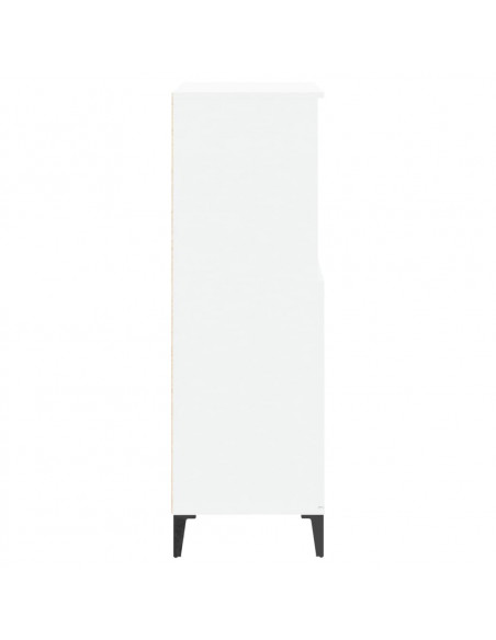 Credenza Alta Bianca 60x36x110 cm in Legno Multistrato