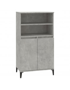 Credenza Grigio Cemento 60x36x110 cm in Legno Multistrato 2