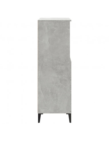 Credenza Grigio Cemento 60x36x110 cm in Legno Multistrato