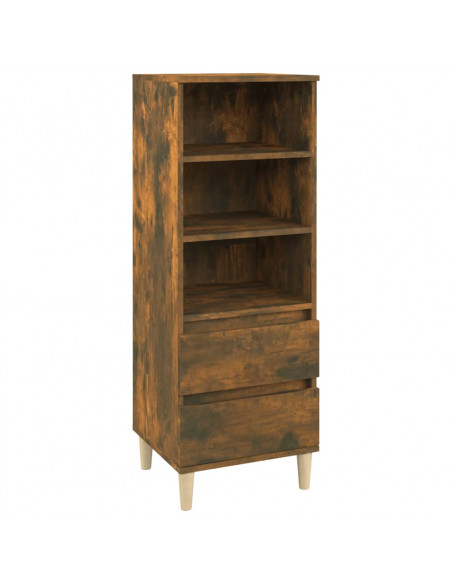 Credenza Rovere Fumo 40x36x110 cm in Legno Multistrato