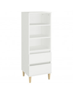 Credenza Bianco 40x36x110 cm in Legno Multistrato 2