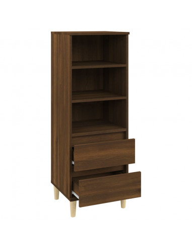 Credenza Rovere Marrone 40x36x110 cm in Legno Multistrato