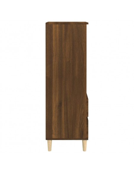 Credenza Rovere Marrone 40x36x110 cm in Legno Multistrato