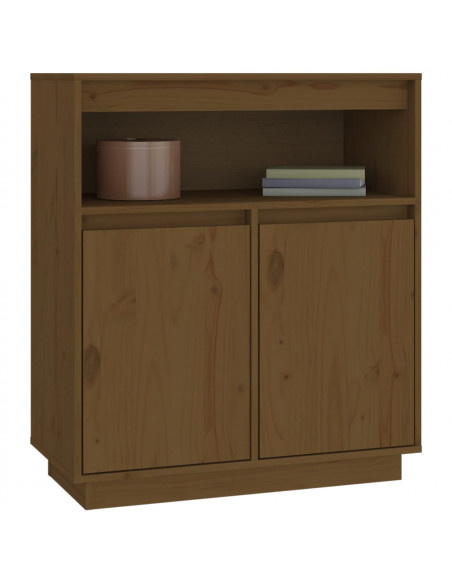 Credenza Miele 70x34x80 cm in Legno Massello di Pino