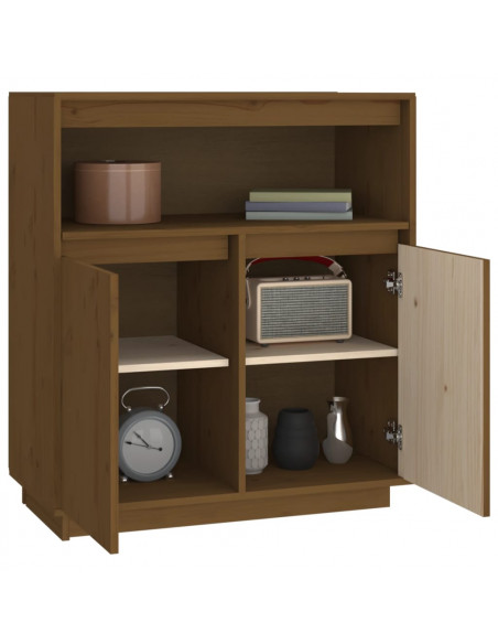 Credenza Miele 70x34x80 cm in Legno Massello di Pino