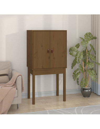 Credenza Miele 60x40x120 cm in Legno Massello di Pino