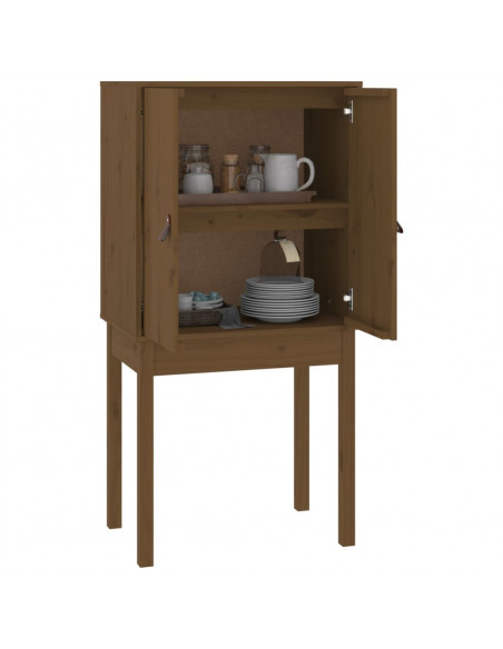 Credenza Miele 60x40x120 cm in Legno Massello di Pino
