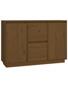 Credenza Marrone Miele 111x34x75 cm in Legno Massello di Pino 2