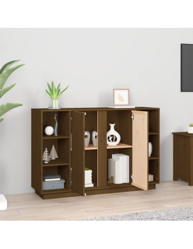 Credenza Miele 120x35x80 cm in Legno Massello di Pino