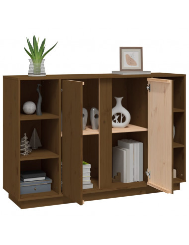 Credenza Miele 120x35x80 cm in Legno Massello di Pino