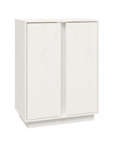 Credenza Bianca 60x35x80 cm in Legno Massello di Pino 2