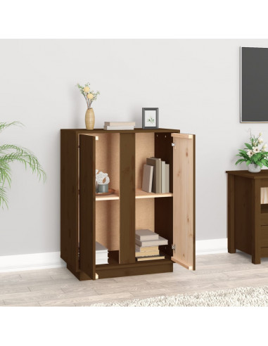 Credenza Miele 60x35x80 cm in Legno Massello di Pino