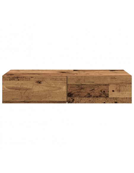 Scaffale a Parete con Cassetti Antico 80x33x17 cm in Truciolato