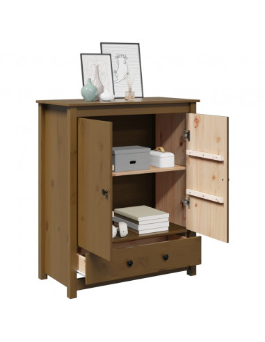 Credenza Miele 83x41,5x100 cm in Legno Massello di Pino