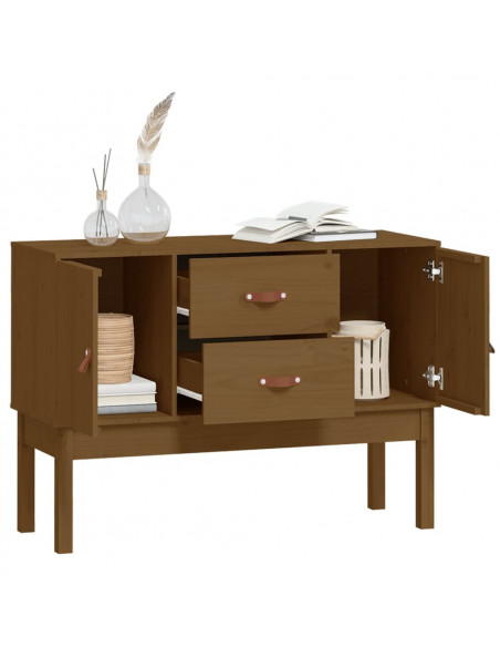 Credenza Miele 110x40x78 cm in Legno Massello di Pino