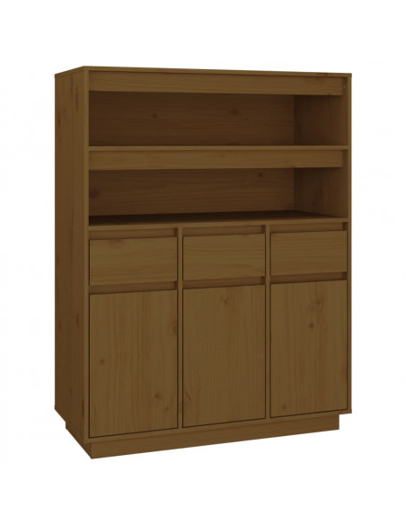 Credenza Miele 89x40x116,5 cm in Legno Massello di Pino