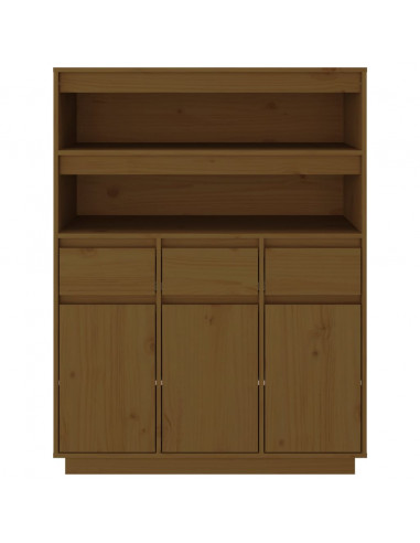 Credenza Miele 89x40x116,5 cm in Legno Massello di Pino