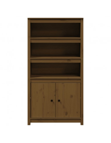 Credenza Miele 80x35x154 cm in Legno Massello di Pino