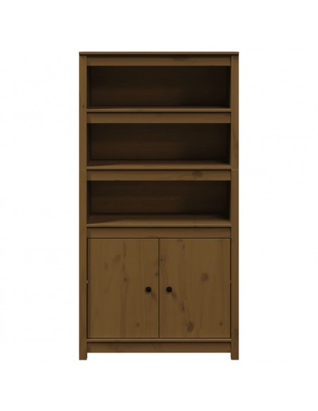 Credenza Miele 80x35x154 cm in Legno Massello di Pino