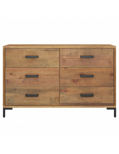 Credenza Marrone 110x35x70 cm in Legno Massello di Pino