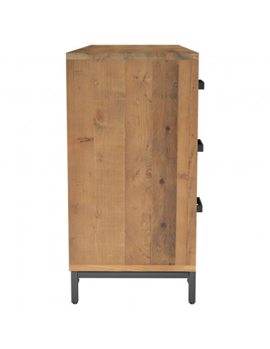 Credenza Marrone 110x35x70 cm in Legno Massello di Pino