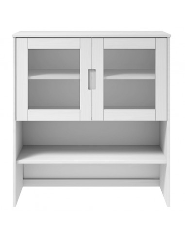 Piano Credenza MOLDE Bianco 90x35x100 cm Legno Massello di Pino