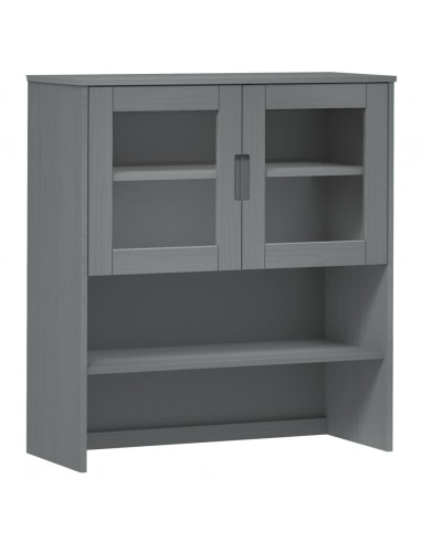 Piano Credenza MOLDE Grigio 90x35x100 cm Legno Massello di Pino