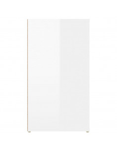 Credenza Bianco Lucido 100x33x59,5 cm in Legno Multistrato 2