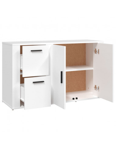 Credenza Bianca 100x33x59,5 cm in Legno Multistrato