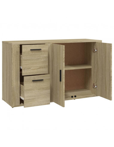 Credenza Rovere Sonoma 100x33x59,5 cm in Legno Multistrato