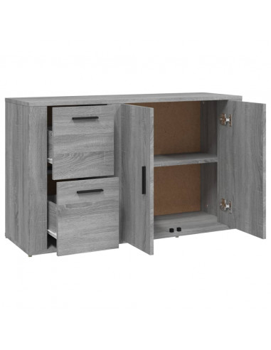 Credenza Grigio Sonoma 100x33x59,5 cm in Legno Multistrato