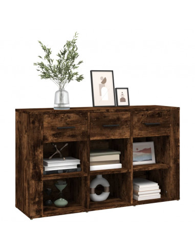 Credenza Rovere Fumo 100x30x59,5 cm in Legno Multistrato